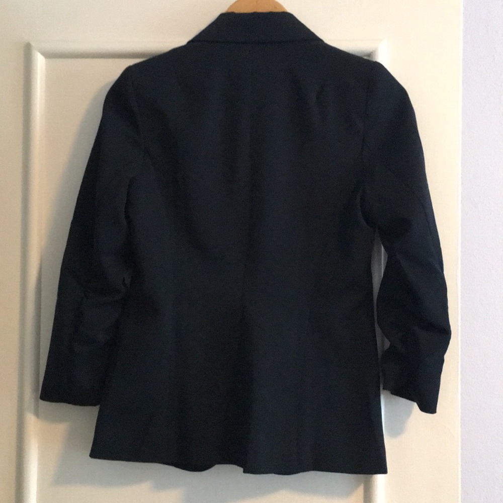 Navy Blue Ruched Blazer - Picture 2 of 2